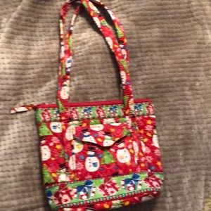 Christmas quilted shoulder bag